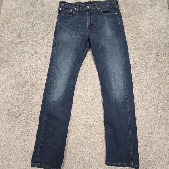 Levis 513 Jeans Mens 31x32 (Fits 30x31) Blue Slim Straight Denim Skater Punk - Picture 1 of 15